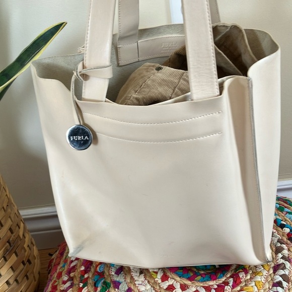 Furla Cream Tote Bag - Picture 2 of 12